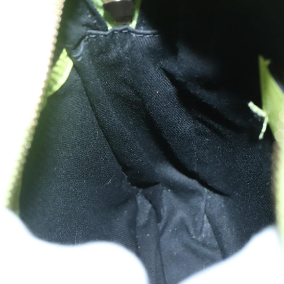 VERSACE Shoulder Bag Leather LIme Green Gold Auth am8884