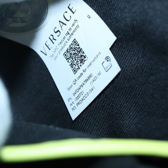 VERSACE Shoulder Bag Leather LIme Green Gold Auth am8884