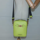 VERSACE Shoulder Bag Leather LIme Green Gold Auth am8884-22