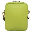 VERSACE Shoulder Bag Leather LIme Green Gold Auth am8884-2
