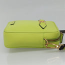 VERSACE Shoulder Bag Leather LIme Green Gold Auth am8884-4