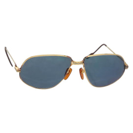 CARTIER Sunglasses Metal Blue Auth am8889