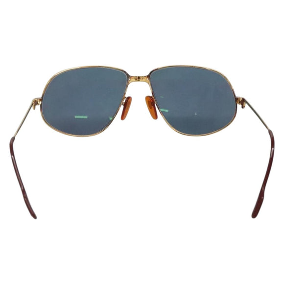 CARTIER Sunglasses Metal Blue Auth am8889
