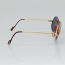 CARTIER Sunglasses Metal Blue Auth am8889-4