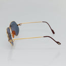 CARTIER Sunglasses Metal Blue Auth am8889-5