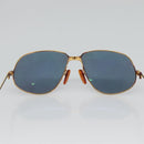 CARTIER Sunglasses Metal Blue Auth am8889-8