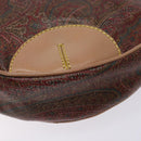 ETRO Paisley Tote Bag PVC Brown Gold Auth am8891-10