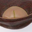 ETRO Paisley Tote Bag PVC Brown Gold Auth am8891-12