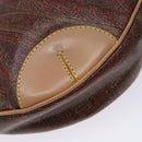 ETRO Paisley Tote Bag PVC Brown Gold Auth am8891-13