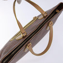 ETRO Paisley Tote Bag PVC Brown Gold Auth am8891-6