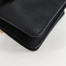 Chloe Fay Shoulder Bag Suede Leather Black Gold Auth am8892V-17