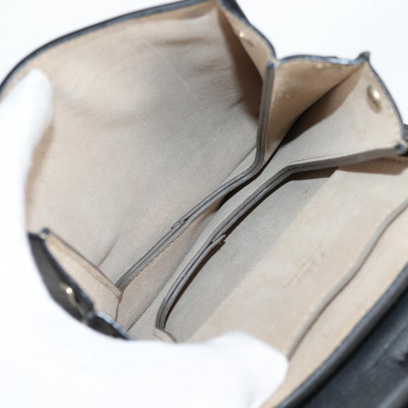 Chloe Fay Shoulder Bag Suede Leather Black Gold Auth am8892V