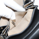 Chloe Fay Shoulder Bag Suede Leather Black Gold Auth am8892V-23