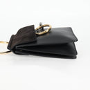 Chloe Fay Shoulder Bag Suede Leather Black Gold Auth am8892V-3
