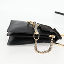 Chloe Fay Shoulder Bag Suede Leather Black Gold Auth am8892V-4