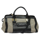 Chloe Alice Hand Bag Leather 2way Black Gold Auth am8896-1