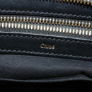 Chloe Alice Hand Bag Leather 2way Black Gold Auth am8896-16
