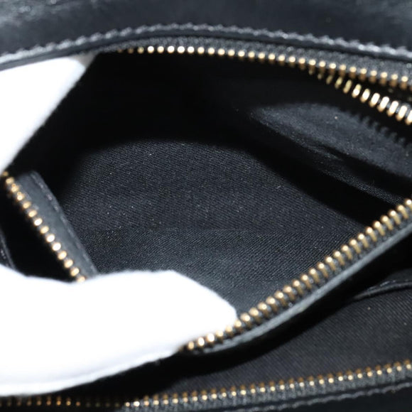 Chloe Alice Hand Bag Leather 2way Black Gold Auth am8896