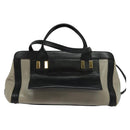 Chloe Alice Hand Bag Leather 2way Black Gold Auth am8896-3