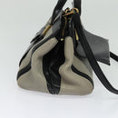 Chloe Alice Hand Bag Leather 2way Black Gold Auth am8896-4