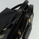 Chloe Alice Hand Bag Leather 2way Black Gold Auth am8896-6