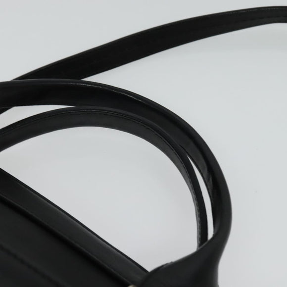 Chloe Alice Hand Bag Leather 2way Black Gold Auth am8896