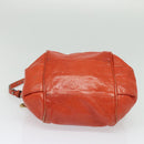 Chloe Etel Hand Bag Leather 2way Orange Gold Auth am8897-11