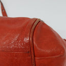 Chloe Etel Hand Bag Leather 2way Orange Gold Auth am8897-15