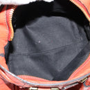 Chloe Etel Hand Bag Leather 2way Orange Gold Auth am8897-18