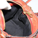 Chloe Etel Hand Bag Leather 2way Orange Gold Auth am8897-19