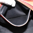 Chloe Etel Hand Bag Leather 2way Orange Gold Auth am8897-21