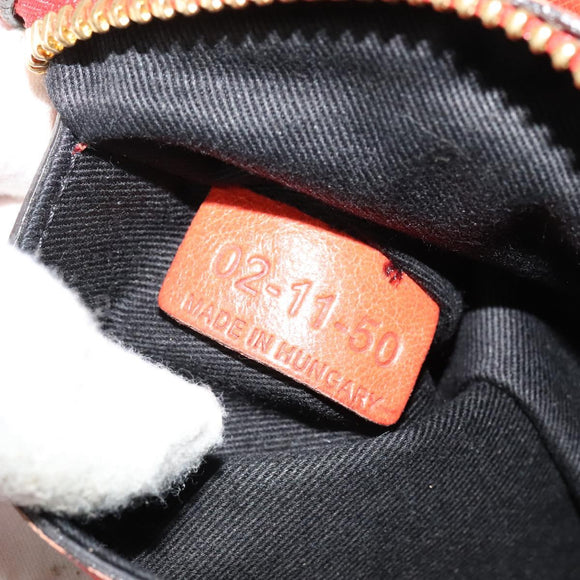 Chloe Etel Hand Bag Leather 2way Orange Gold Auth am8897