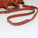 Chloe Etel Hand Bag Leather 2way Orange Gold Auth am8897-9