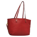 Chloe Dylan Tote Bag Leather Red Gold Auth am8898-1