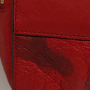 Chloe Dylan Tote Bag Leather Red Gold Auth am8898-11