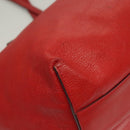 Chloe Dylan Tote Bag Leather Red Gold Auth am8898-14