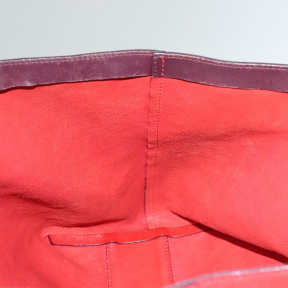 Chloe Dylan Tote Bag Leather Red Gold Auth am8898