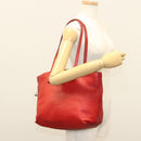 Chloe Dylan Tote Bag Leather Red Gold Auth am8898-23