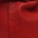 Chloe Dylan Tote Bag Leather Red Gold Auth am8898-5