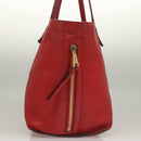 Chloe Dylan Tote Bag Leather Red Gold Auth am8898-6