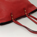 Chloe Dylan Tote Bag Leather Red Gold Auth am8898-7