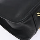 Coach Shoulder Bag Leather Black Gold Auth am8902-16