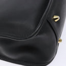 Coach Shoulder Bag Leather Black Gold Auth am8902-18