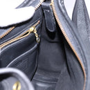 Coach Shoulder Bag Leather Black Gold Auth am8902-20