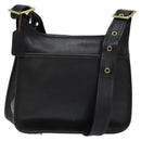 Coach Shoulder Bag Leather Black Gold Auth am8902-1