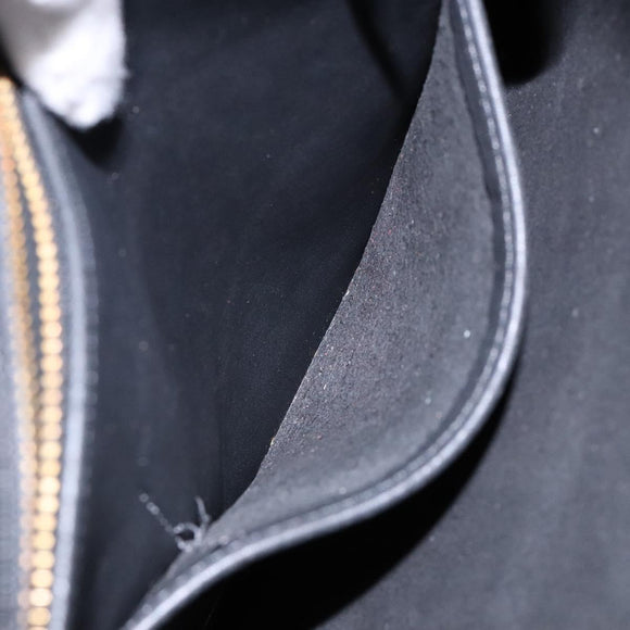 Coach Shoulder Bag Leather Black Gold Auth am8902