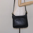 Coach Shoulder Bag Leather Black Gold Auth am8902-25