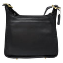 Coach Shoulder Bag Leather Black Gold Auth am8902-2