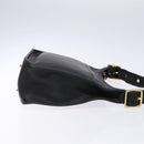 Coach Shoulder Bag Leather Black Gold Auth am8902-3