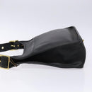 Coach Shoulder Bag Leather Black Gold Auth am8902-4